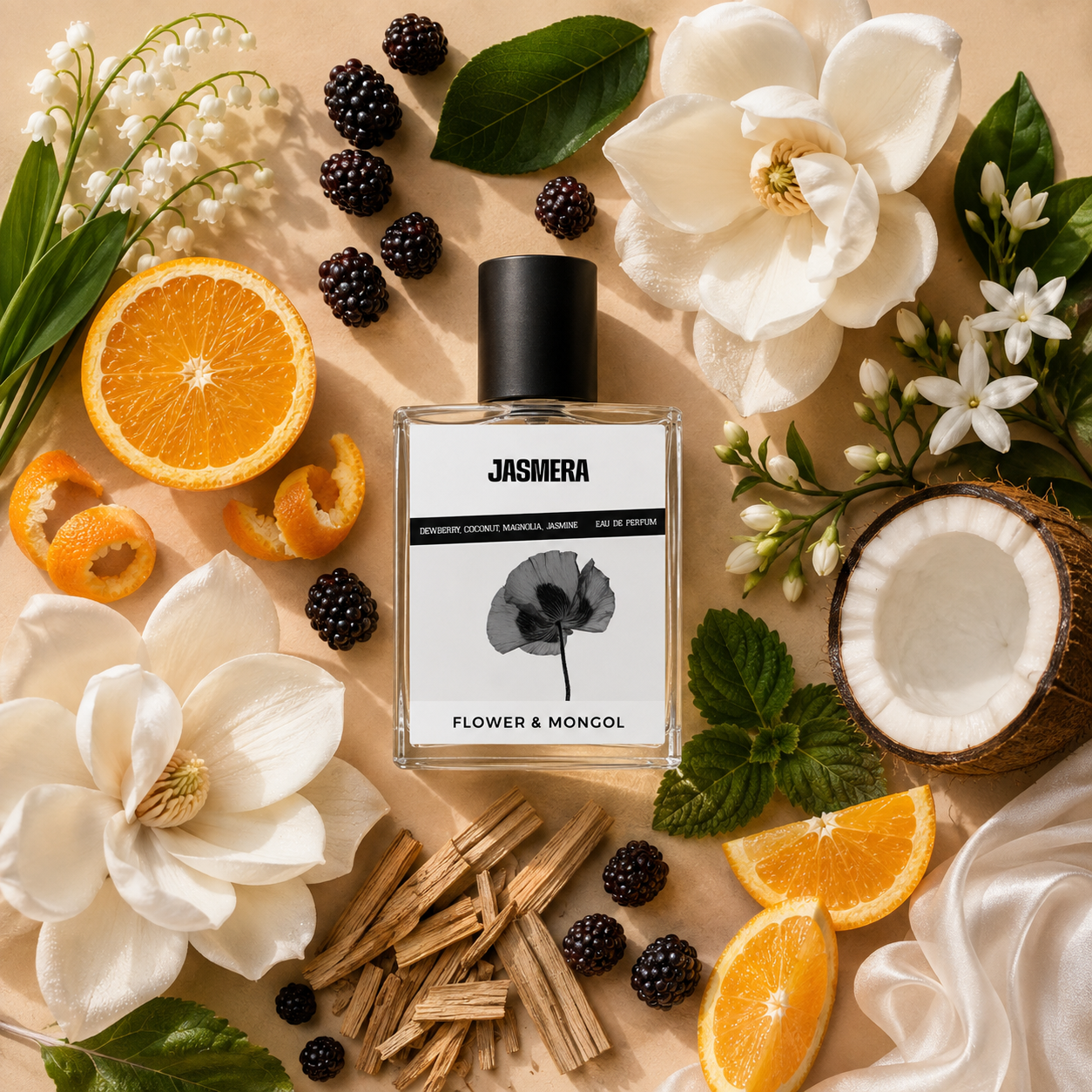 Jasmera Flower & Mongol Inspired Perfume EDP | Premium Women's Scent